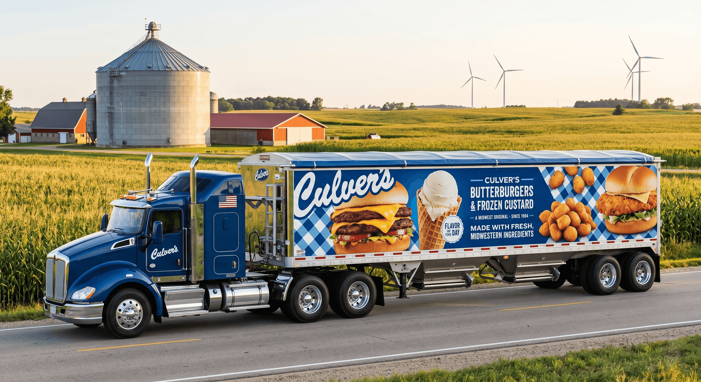 Culver's Mobile Billboard on 40-foot Bottom Semi Trailer